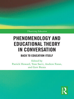 cover image of Phenomenology and Educational Theory in Conversation